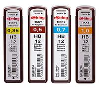 rotring Mines fines Hi-Polymer (lot de mines de rechange | 0,35 HB | 0,5 HB | 0,7 | 1,0 HB