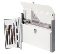 rOtring Planche à dessin rapide A3 avec étui de transport et stylo technique Isograph Junior | 3 feutres à pointe fine, crayon et cartouches rechargeables | Kit de dessin de précision allemand pour