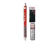 rOtring Porte-mine Tikky | Corps rouge | + 12 recharges HB 0,5 mm B20 Rapid-Eraser