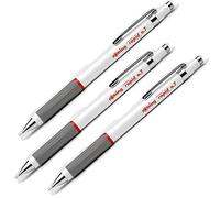 Rotring Rapid Lot de 3 porte-mines HB 0,7 mm Double frappe avec embout gomme rotative et prise en main facile caoutchouté doux