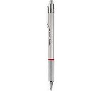 rOtring Rapid PRO Stylo bille, Argent chromé, recharge bleue pointe moyenne Chrome G