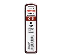 rOtring Tikky Recharges pour porte-mine, 0,5 mm, 2B, lot de 10 étuis (120 mines)