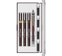 rOtring Set Junior, 1 Tikky porte-mine 0,5 + 3 Stylos isograph (0,2mm - 0,3mm - 0,5mm) Marron G