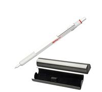 rOtring Stylo à bille professionnel 600 avec étui élégant avec fermeture magnétique | Métal | Blanc nacré | Encre noire Pointe moyenne