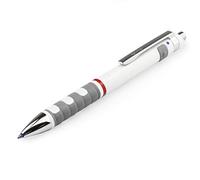 Rotring - Stylo à bille Tikky 3 en 1, porte-mine 0,7 mm, encre rouge et bleue, corps blanc