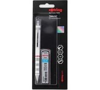 rOtring Tikky 1 Porte-mine Blanc 0,7mm, 1 étui de 12 mines 0,7mm 2B - Blister Blanc G