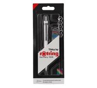rOtring Tikky 1 Porte-mine Blanc 0,7mm, 1 étui de 12 mines 0,7mm 2B - Blister Blanc G