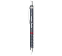 rOtring Tikky Crayons mécaniques rétro | 2B 0,5 mm | Corps gris | avec grip ondulé confortable | 12 unités