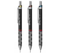 rOtring Porte-mines Tikky – lot de 3, HB 0,35/0,5/0,7 mm, noir, étui transparent