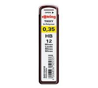 rOtring Tikky mines de rechange pour portemines, 0,35 mm, HB, 10 unités (120 mines)