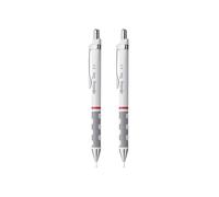 rOtring Tikky Porte-mines 0,5 mm HB - Lot de 2 | Corps blanc | Pour l'école, le bureau et le dessin | Prise en main ergonomique | Écriture précise et fiable