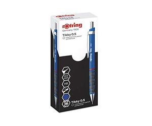 rOtring Tikky portemine à code couleur , 0,50 mm , corps bleue , boîte de 12