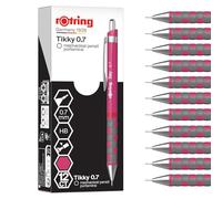 rOtring Tikky Portemine | Mine HB 0,7 mm | Corps Magenta (rose) | Léger avec prise caoutchoutée | 12 pièces