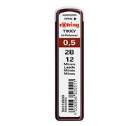 rOtring Tikky Recharges pour porte-mine, 0,5 mm, 2B, lot de 10 étuis (120 mines)