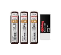 rOtring Tikky S0312700 Lot de 36 mines HB 1,0 mm avec gomme Tikky 30