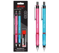 rOtring Visuclick Set de 2 Portes-mines, rose et bleu + Mines 0.7mm Assortiment G