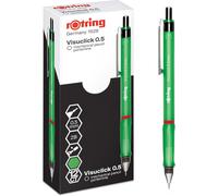 Rotring Visuclick Portemine, 0,7 Mm, Mine 2b, Corps Rose Vif, Orange Vif Et Bleu Vif, Boîte De 3