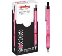 Rotring Visuclick Portemine, 0,7 Mm, Mine 2b, Corps Rose Vif, Orange Vif Et Bleu Vif, Boîte De 3
