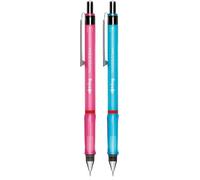 Rotring Visuclick Portemine, 0,7 Mm, Mine 2b, Corps Rose Vif, Orange Vif Et Bleu Vif, Boîte De 3