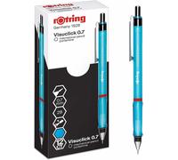 Rotring Visuclick Portemine, 0,7 Mm, Mine 2b, Corps Rose Vif, Orange Vif Et Bleu Vif, Boîte De 3