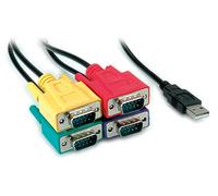 Rotronic Roline 12.02.1016 Convertisseur USB vers 4 Compartiment série Noir