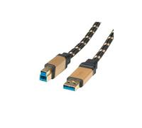 ROLINE GOLD Câble USB 3.2 Gen 1, type A - B, M/M, 0,8 m
