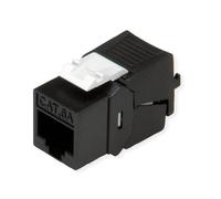 Rotronic ROLINE Cat.6A (Class EA) Keystone, Non blindé, sans Outil, Fin, Noir