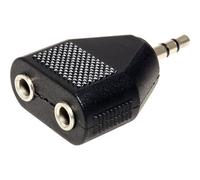 Rotronic VALUE - Répartiteur audio - mini-phone stereo 3.5 mm femelle pour mini-phone stereo 3.5 mm mâle - noir