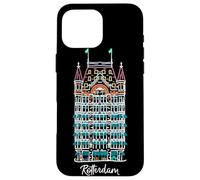 Rotterdam, Maison Blanche, Pays-Bas, Dessin à la Main Coque pour iPhone 16 Pro Max
