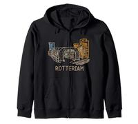 Rotterdam Pays-Bas Souvenir de Voyage Historique Cadeau de Ville Sweat à Capuche