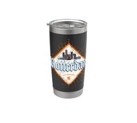 Rotterdam ville design Pays Bas skyline vintage souvenir Gobelet isotherme en acier inoxydable double paroi