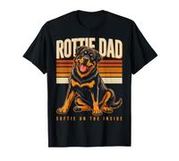 Rottie Dad Softie on The Inside Rottweiler T-Shirt