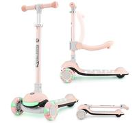 rottinette Lumineuse Enfant HyperMotion Lumi 3-en-1 avec Siège Réglable - Guidon T-Bar Ajustable, Plateau et Roues LED, IDÉal de 1 à 3 Ans, Charge Maximum 50kg