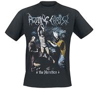 Rotting Christ The Heretics Homme T-Shirt Manches Courtes Noir XL, 100% Coton, Regular/Coupe Standard