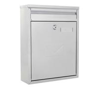 Rottner Boîte aux lettres Como, serrure à cylindre avec 2 clés, en acier, 250 x 320 x 85 mm, matériel de montage inclus, plaque nominative