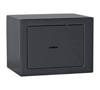 Rottner Coffre-fort Jupiter - 1 serrure à double panneton en acier - 2 clés - Anthracite - 23 x 17 x 17 cm - Insert en feutre avec matériel de fixation