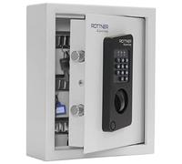 KeyTronic 20 Coffre-fort mural Armoire à clés pour 20 clés avec fermeture à code + 2 clés Boîte pour clés en acier