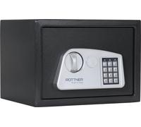Rottner Jupiter 3 Coffre-Fort électronique avec Ouverture d'urgence mécanique et 2 clés, Anthracite, 35 x 25 x 28 cm, matériel de Fixation, étagère Amovible, Insert en Feutre