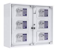 Rottner KeySystem 6 Système de rangement des clés pour l'extérieur, blanc | Serrure électronique | 56,5 x 47,4 x 18 cm