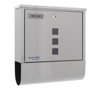 Rottner ROTTNER Boîte aux lettres Costa avec serrure à cylindre Acier inoxydable brossé mat Quantité:1
