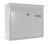 Rottner ROTTNER Boîte aux lettres Hochhaus II avec serrure à cylindre blanc laqué poudre Quantité:1