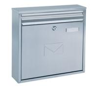 Rottner ROTTNER Boîte aux lettres Teramo avec serrure à cylindre acier inoxydable brossé mat Quantité:1
