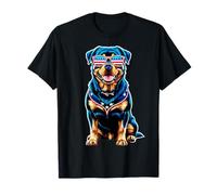 Rottweiler 4 Juillet Chien Drapeau américain USA Lunettes T-Shirt