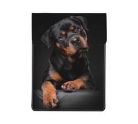 Rottweiler affectueux, confiant et fidèle,Housse en Cuir synthétique pour Ordinateur Portable, Sacoche pour Ordinateur Portable, Sacoche pour Tablette
