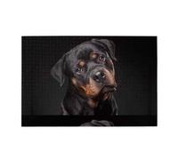 Rottweiler - Affectueux, confiant et Loyal, Puzzle de 1000 pièces en Bois, Jeu Familial, décoration Murale pour Adultes et Adolescents