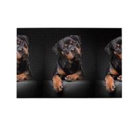 Rottweiler affectueux, confiant et Loyal, Puzzle de 1000 pièces en Bois, Jeu Familial, décoration Murale pour Adultes et Adolescents