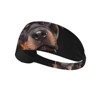 Rottweiler - Aimant, confiant et fidèle,Bandeau de Sport Unisexe, Bandeau élastique Multi-usages pour Cheveux
