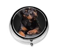 Rottweiler, aimant, confiant et fidèle, boîte à pilules Meta à 3 compartiments, organiseur portable