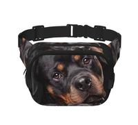 Rottweiler - Aimant, confiant et fidèle,Sac Banane carré Double Couche, Sac de Poitrine