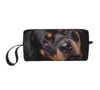 Rottweiler - Aimer, confiant et fidèle, Trousse de Maquillage Trousse à cosmétiques Trousse de Toilette de Voyage Portable Pochette de Maquillage